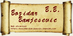 Božidar Banješević vizit kartica